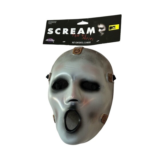 SCREAM The TV Series Mask Gray Plastic Halloween Costume MTV Fun World NEW A3 - Picture 1 of 5